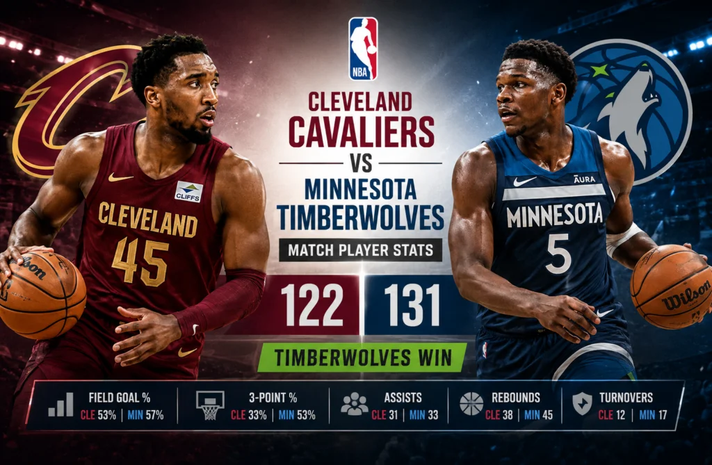Cleveland Cavaliers vs Timberwolves Match Player Stats Cleveland Cavaliers vs Timberwolves Match Player Stats